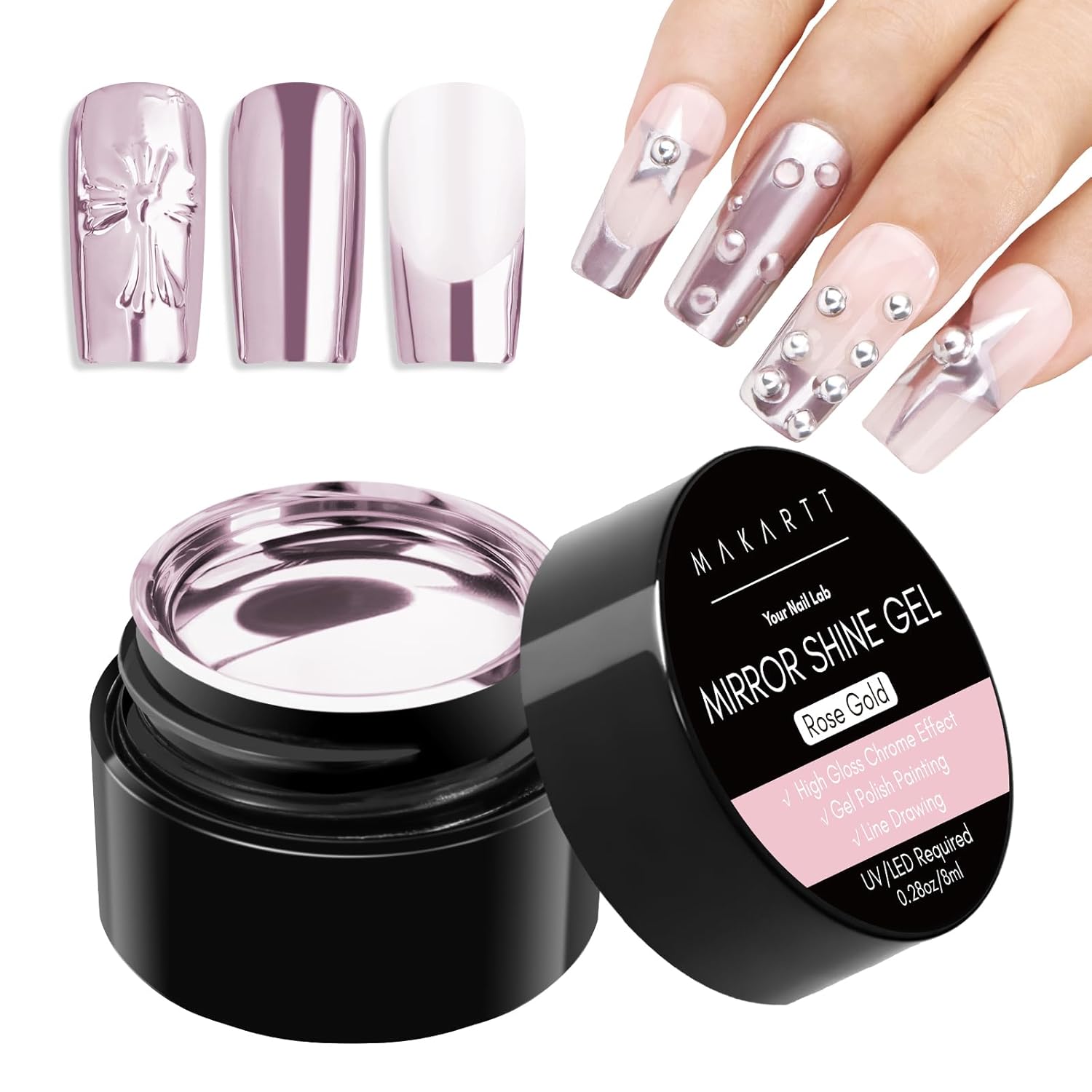 Mirror Metallic Gel Nail Polish