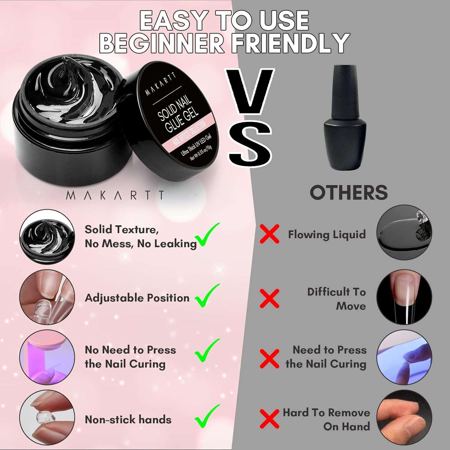 Solid Nail Gel Glue