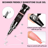 Rhinestone Glue Kit, 8ml Glue Gel with Rhinestones and