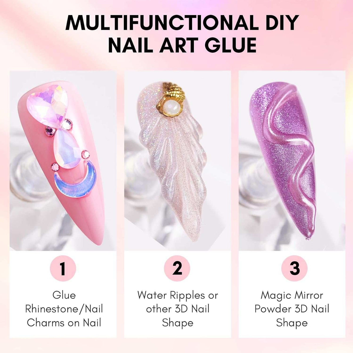Nail Charms Rhinestone Glue Kit
