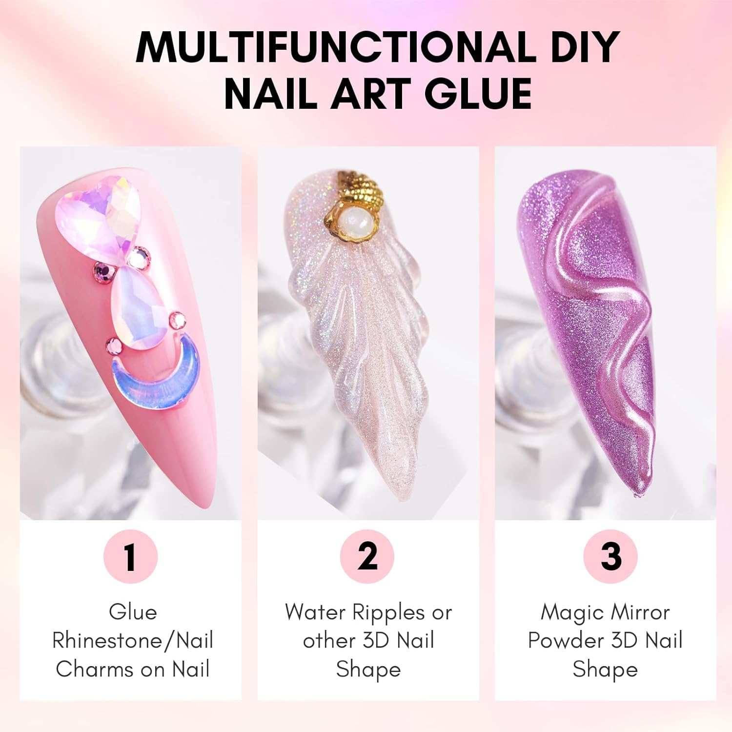 Nail Charms Rhinestone Glue Kit