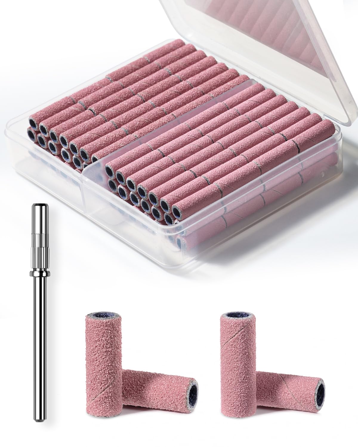 Mini Sanding Bands for Nail Drill-Pink