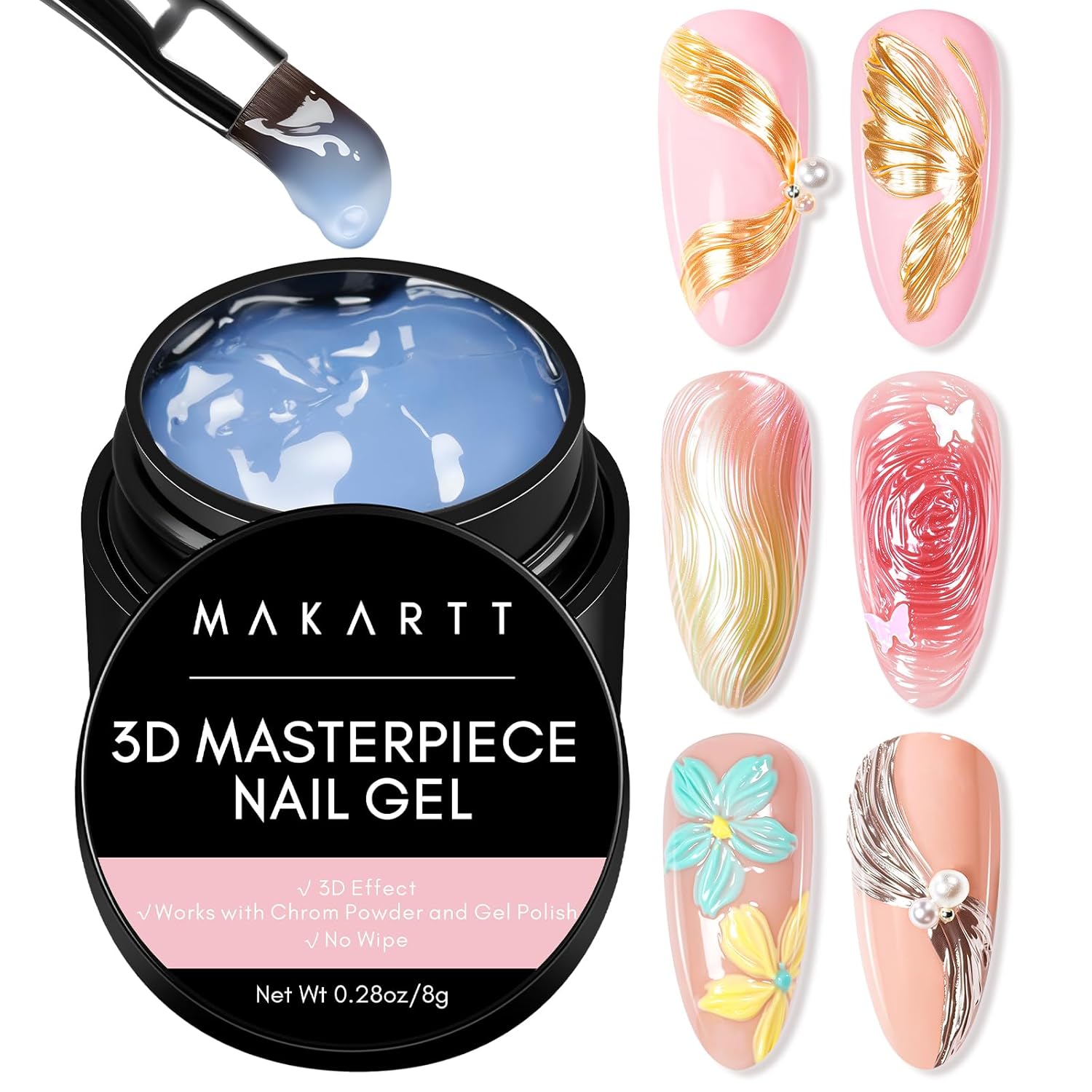 Clear Gel Nail Art Serie 8G