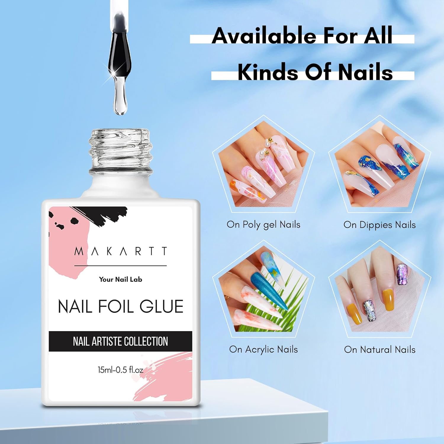 Nail Foil Glue Gel 15ML
