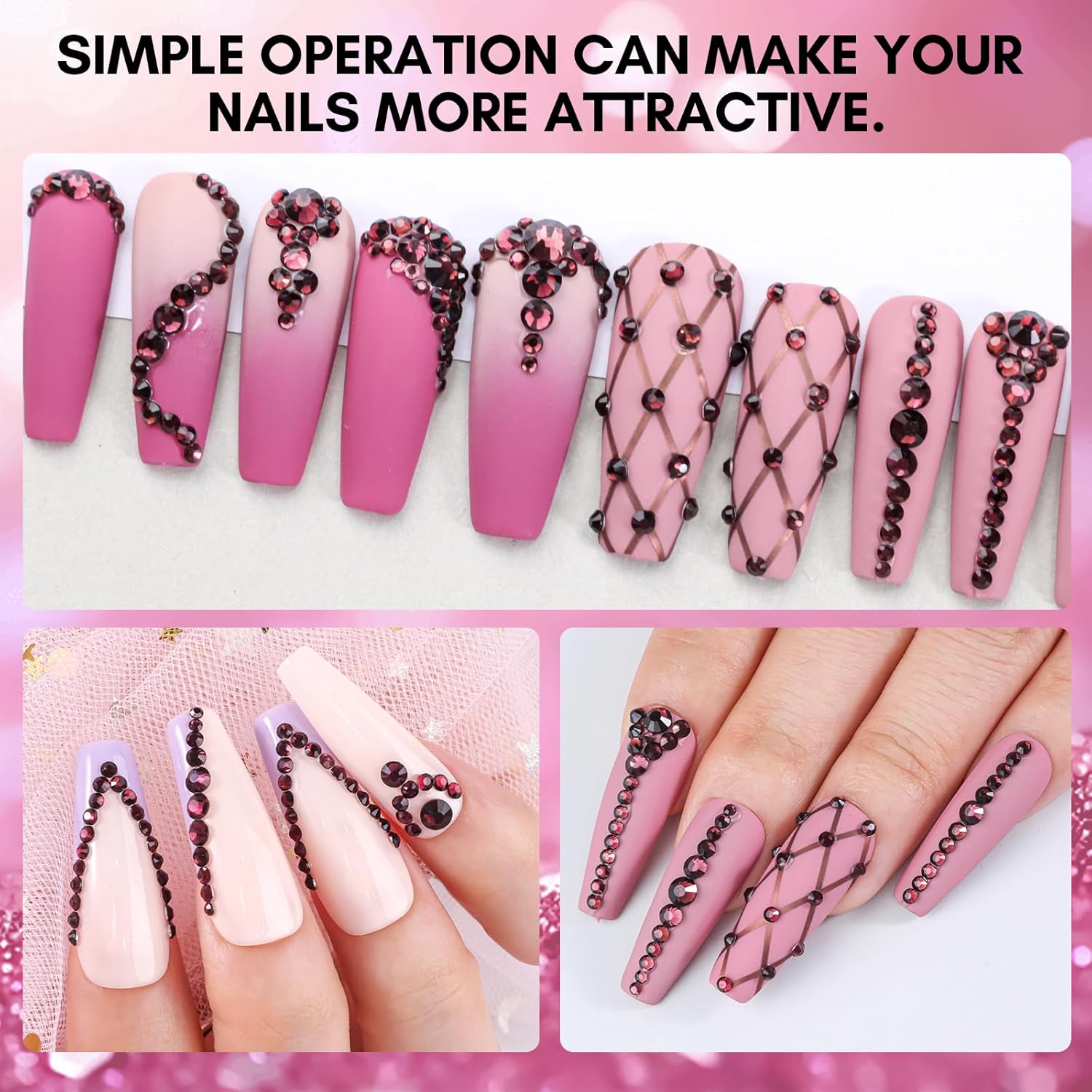Nail Decoration Rhinestone Set