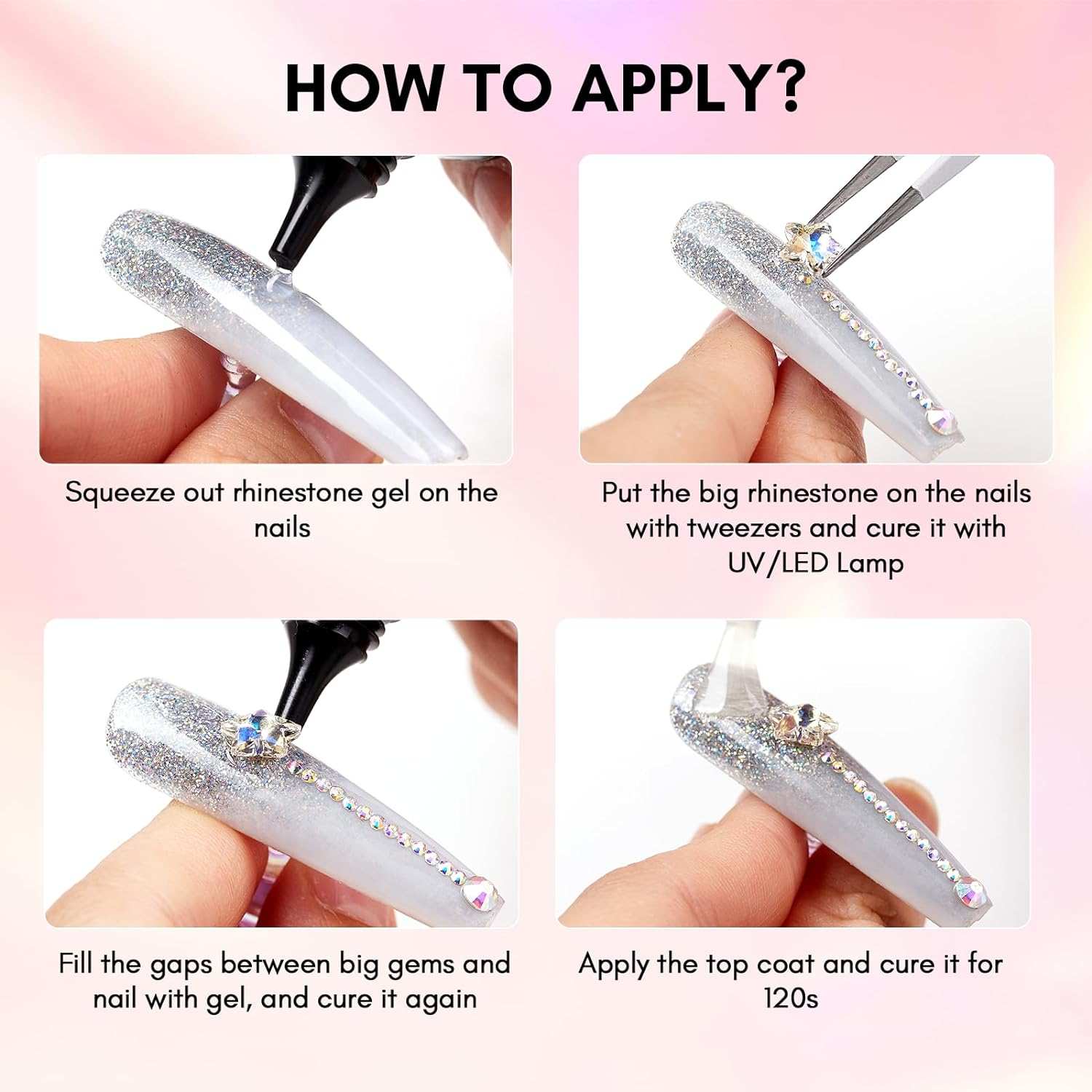 Nail Charms Rhinestone Glue Kit