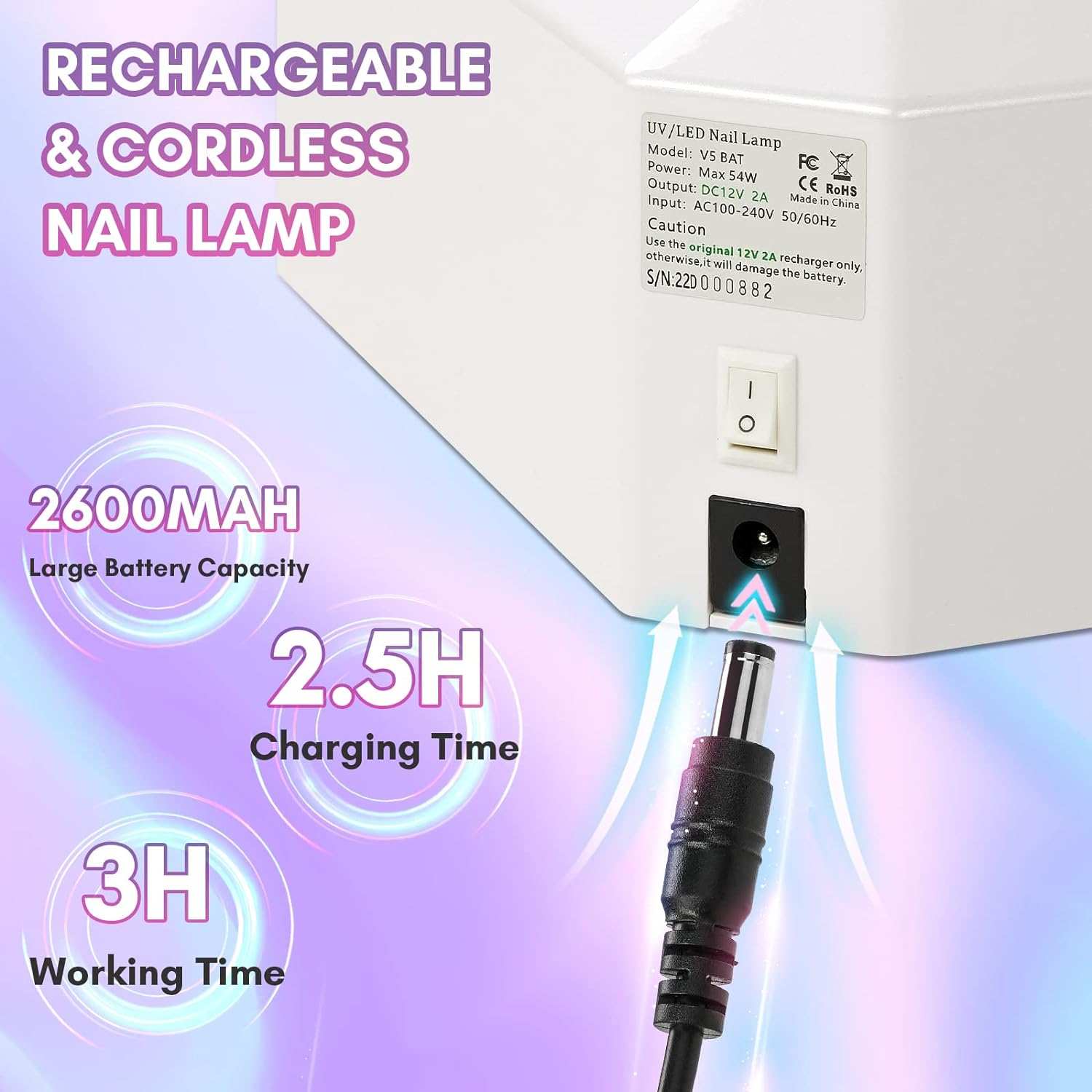 Nail Lamp for Manicure 36W LED Nail Dryer Lamp Sun Light Curing All Gel  Polish Drying Gel Varnish USB Smart Timing Nail Art Tool