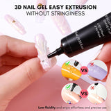 Nail Rhinestone Glue with 3D Nail Gel Kit