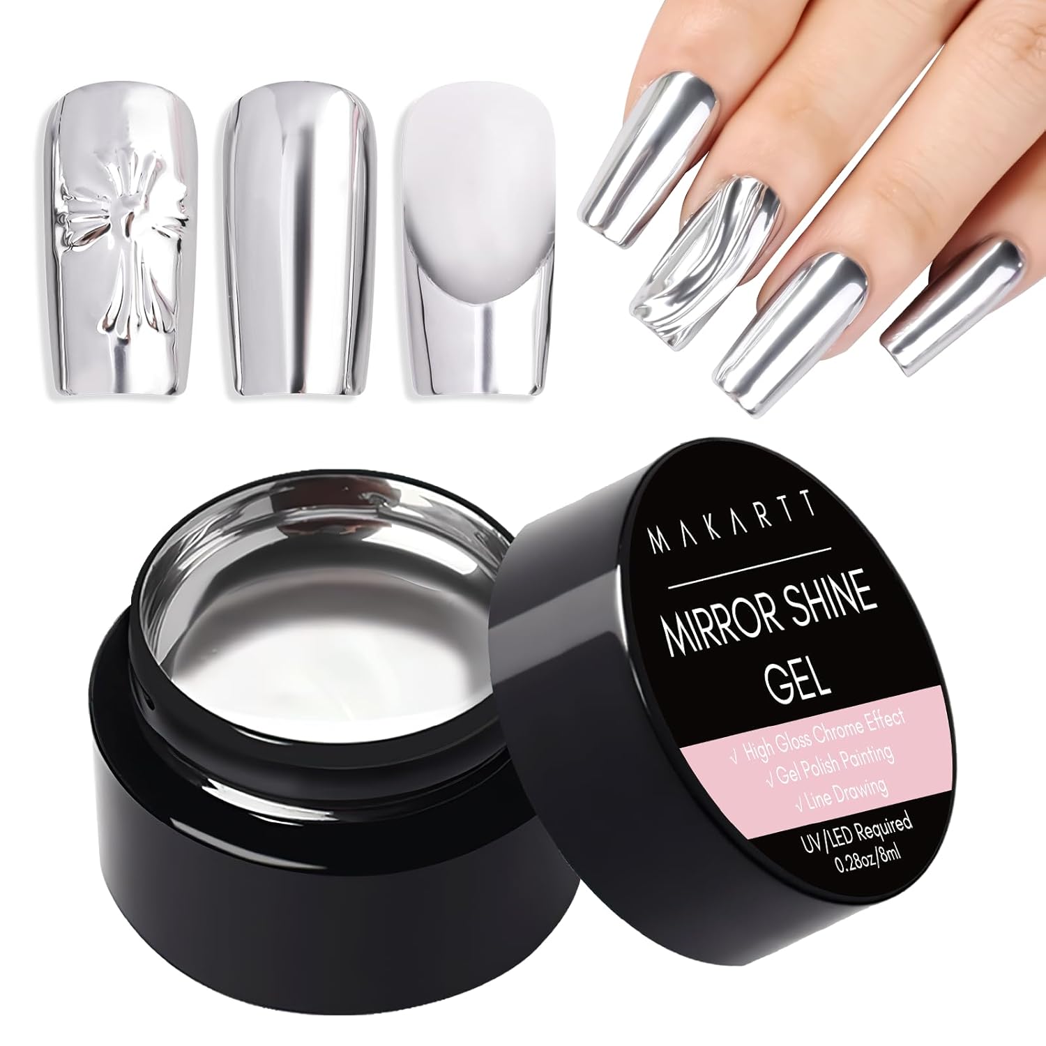 Mirror Metallic Gel Nail Polish