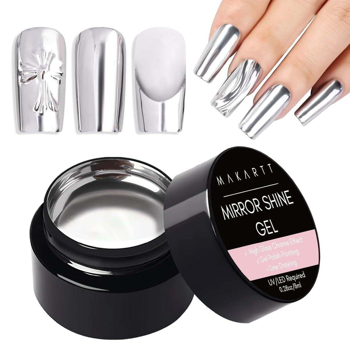 Mirror Metallic Gel Nail Polish