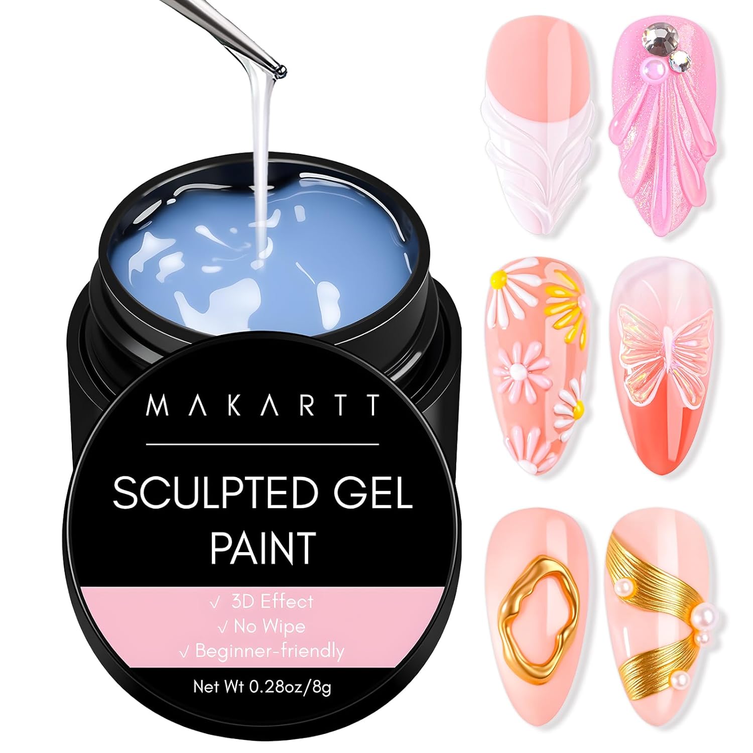 Clear Gel Nail Art Serie 8G