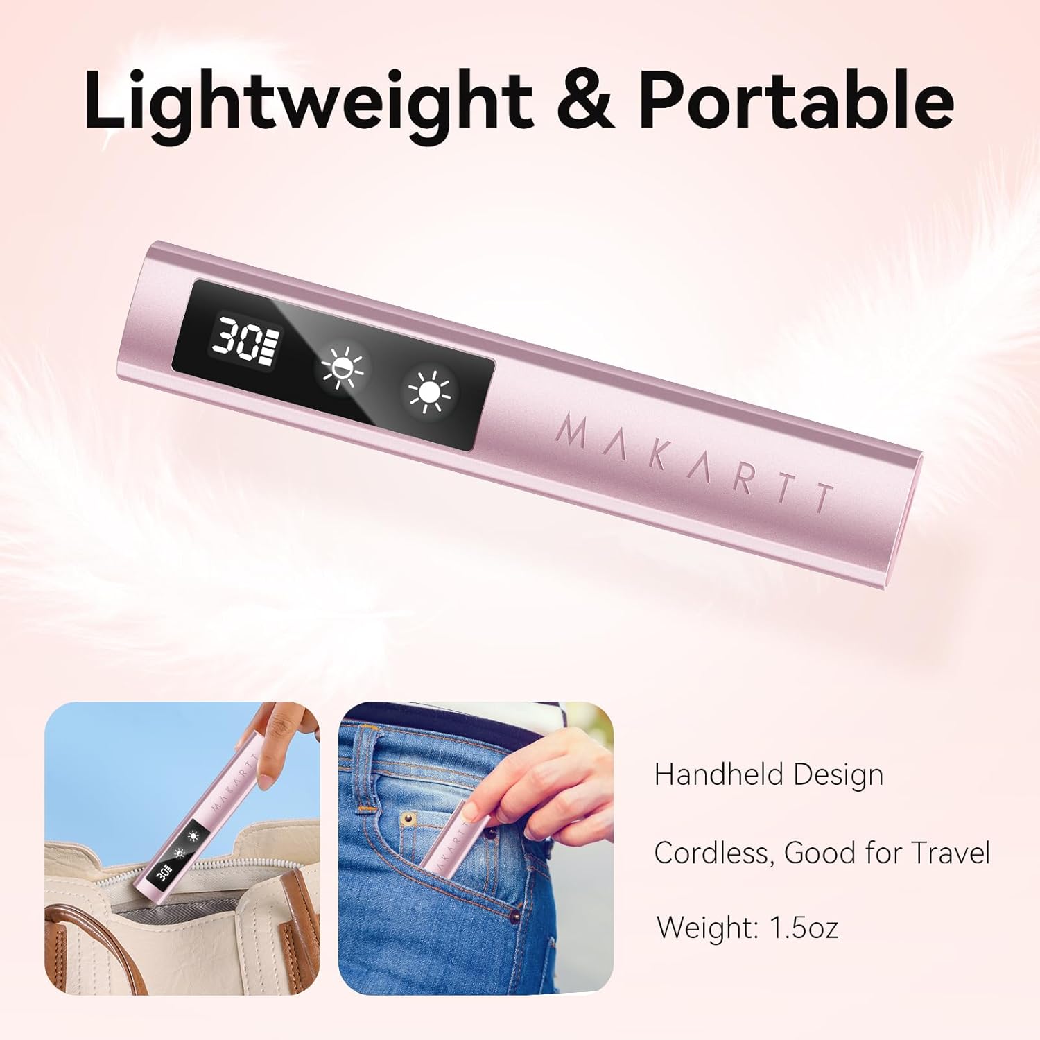Handheld UV Nail Lamp with Painless Mode