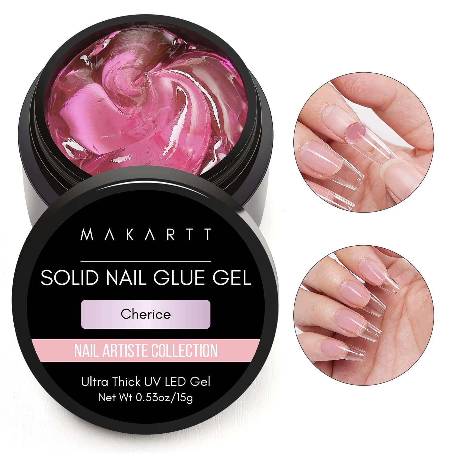 MakarttSolid Nail Gel Glue for Soft Gel Nail Tips - Cherice 15ml
❤【Multi-functional Solid Nail Glue Gel】- Solid Nail Tips Gel comes in a 15ml, can as nail glue to stick the acrylic nails, fake nail tips or soft gel nail tips, can