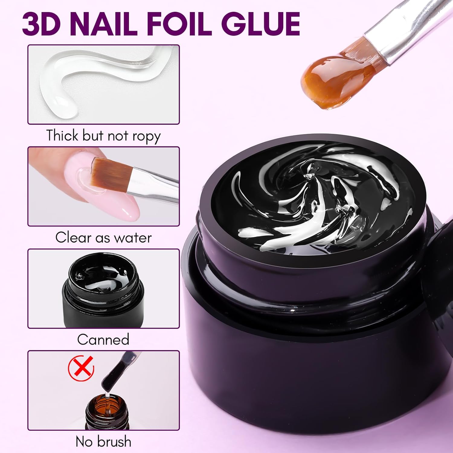 3D Artistic Nail Foil Glue