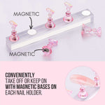 MakarttMagnetic Nail Stand for Display Practice
 It Is a Game Changer! Makes Nail Design So Easy. Use This Nail Stand to Hold Your Press On Nails for Painting,Nail Art Design,Rhinestones Nail Art. Stress-free to 