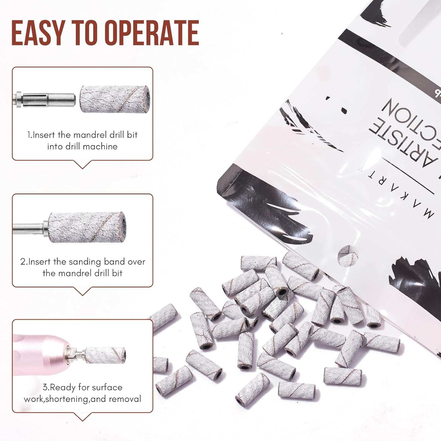 Sanding Bands for Nail Drill
