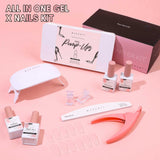 All in One Gel Nail Kit Nail Tips 