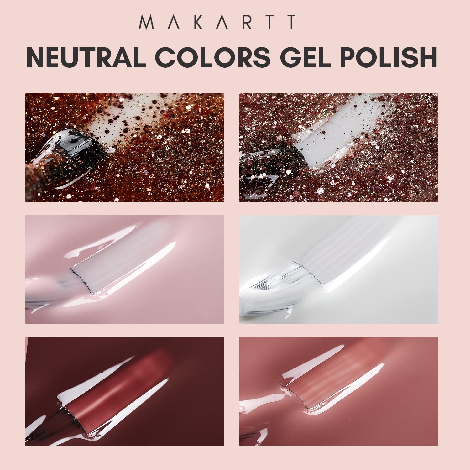 Brown Nude Gel Polish Set (8ml/Each)