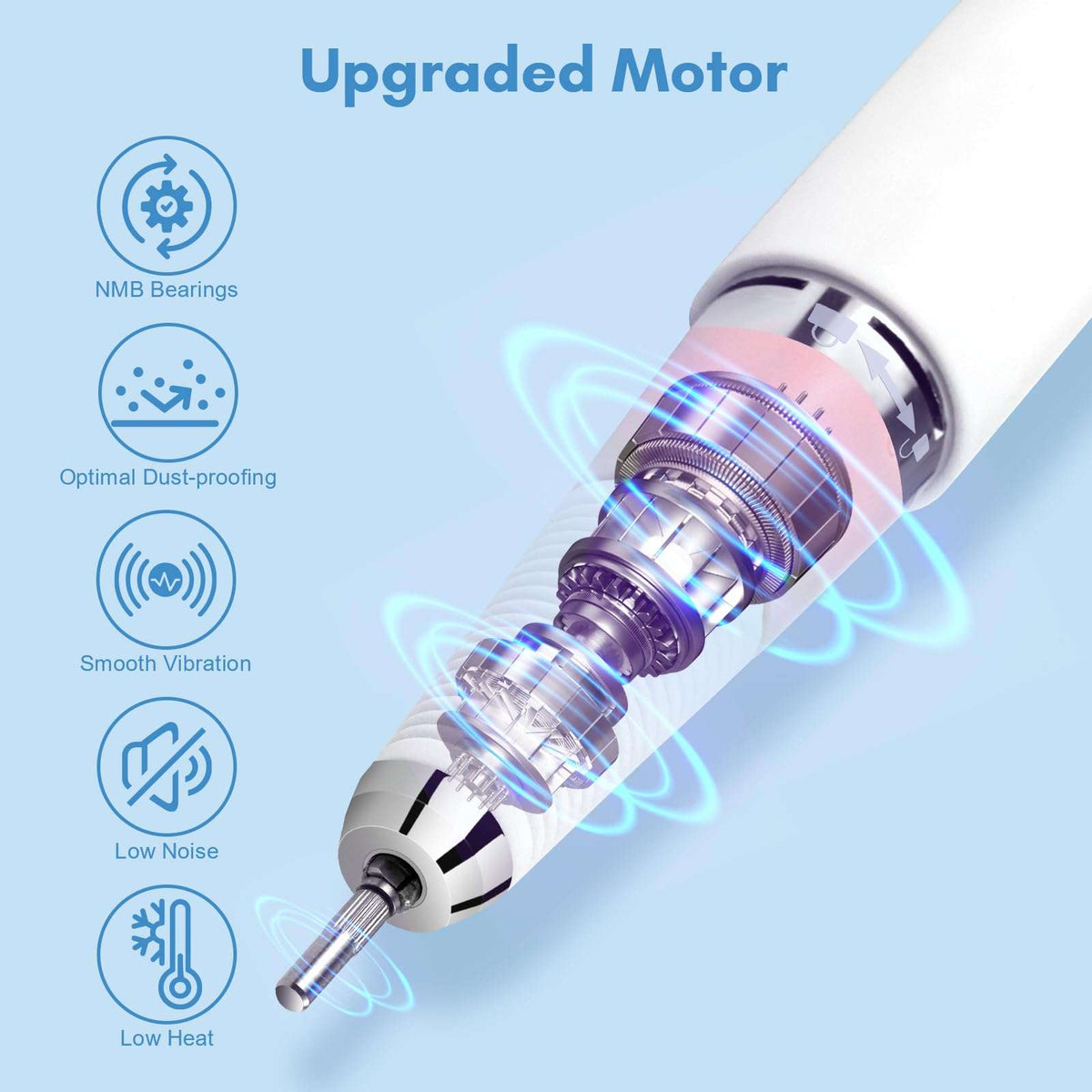 Rechargeable Nail Drill Electric Cordless Manicure Pedicure Power Tool