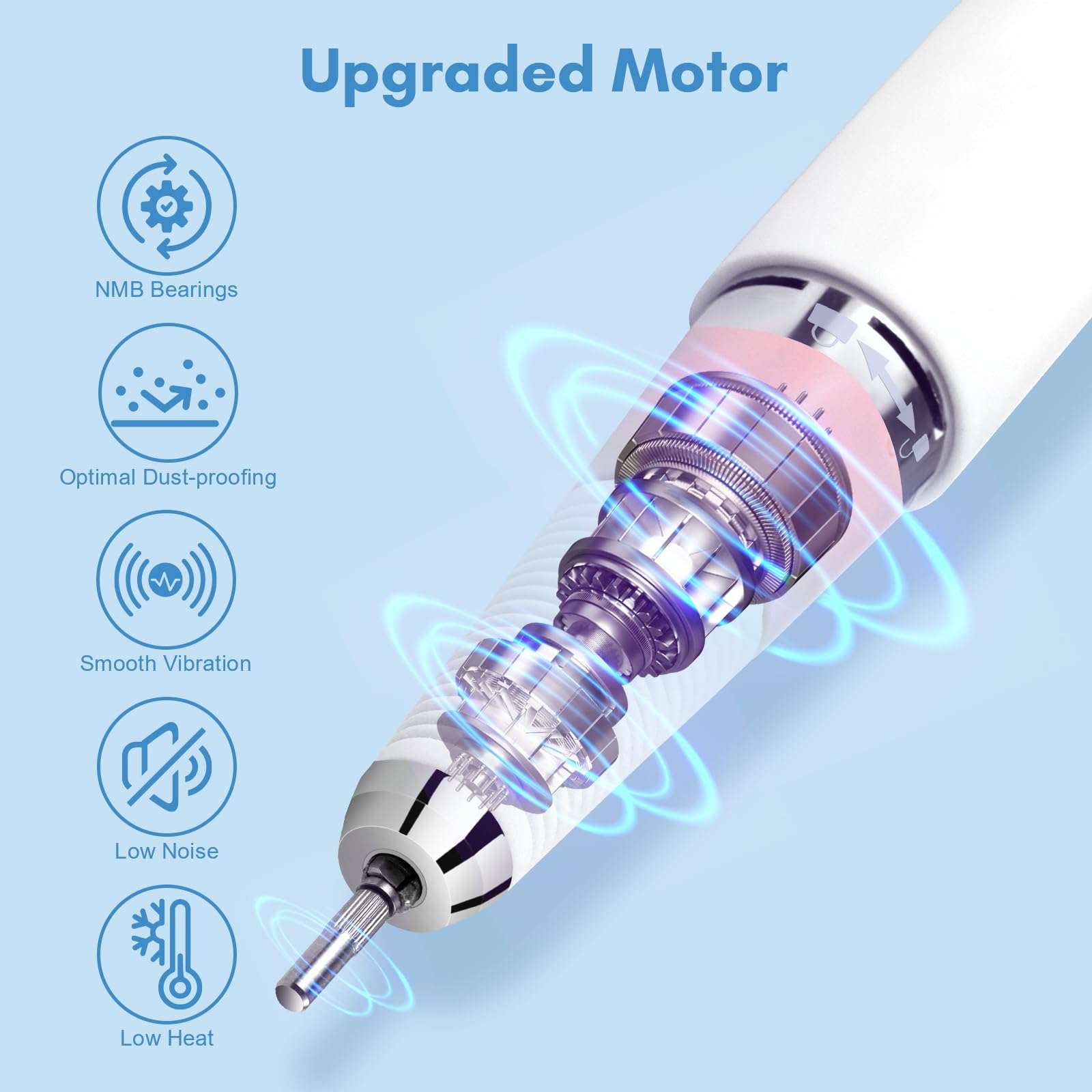 Rechargeable Nail Drill Electric Cordless Manicure Pedicure Power Tool
