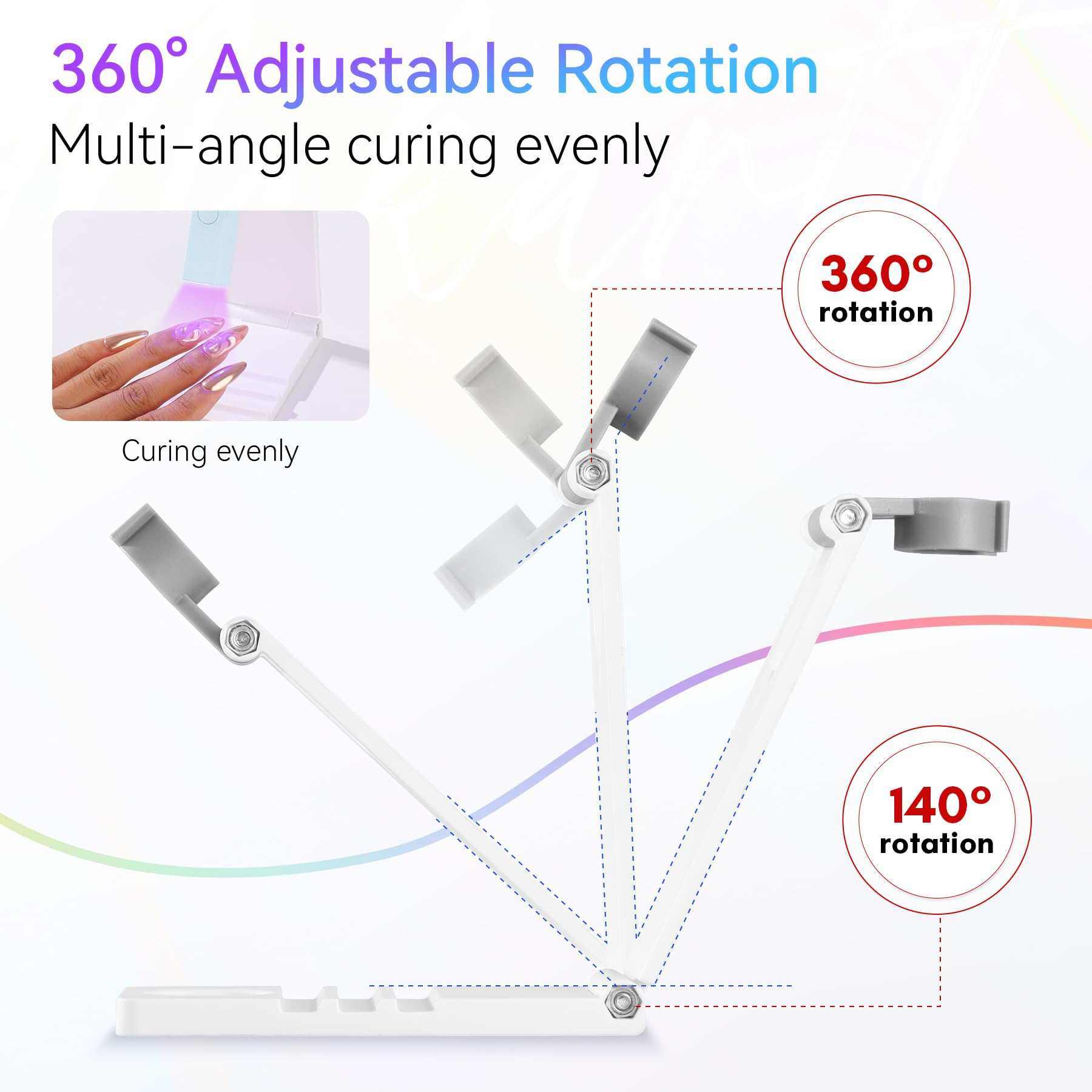 UV Nail Lamp Stand Foldable Mini Light Stand