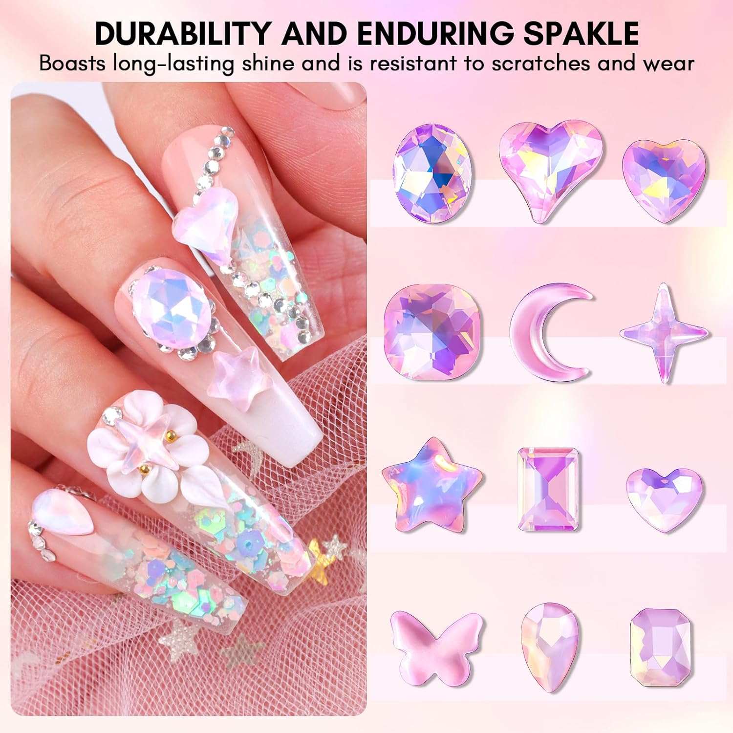 Nail Charms Rhinestone Glue Kit