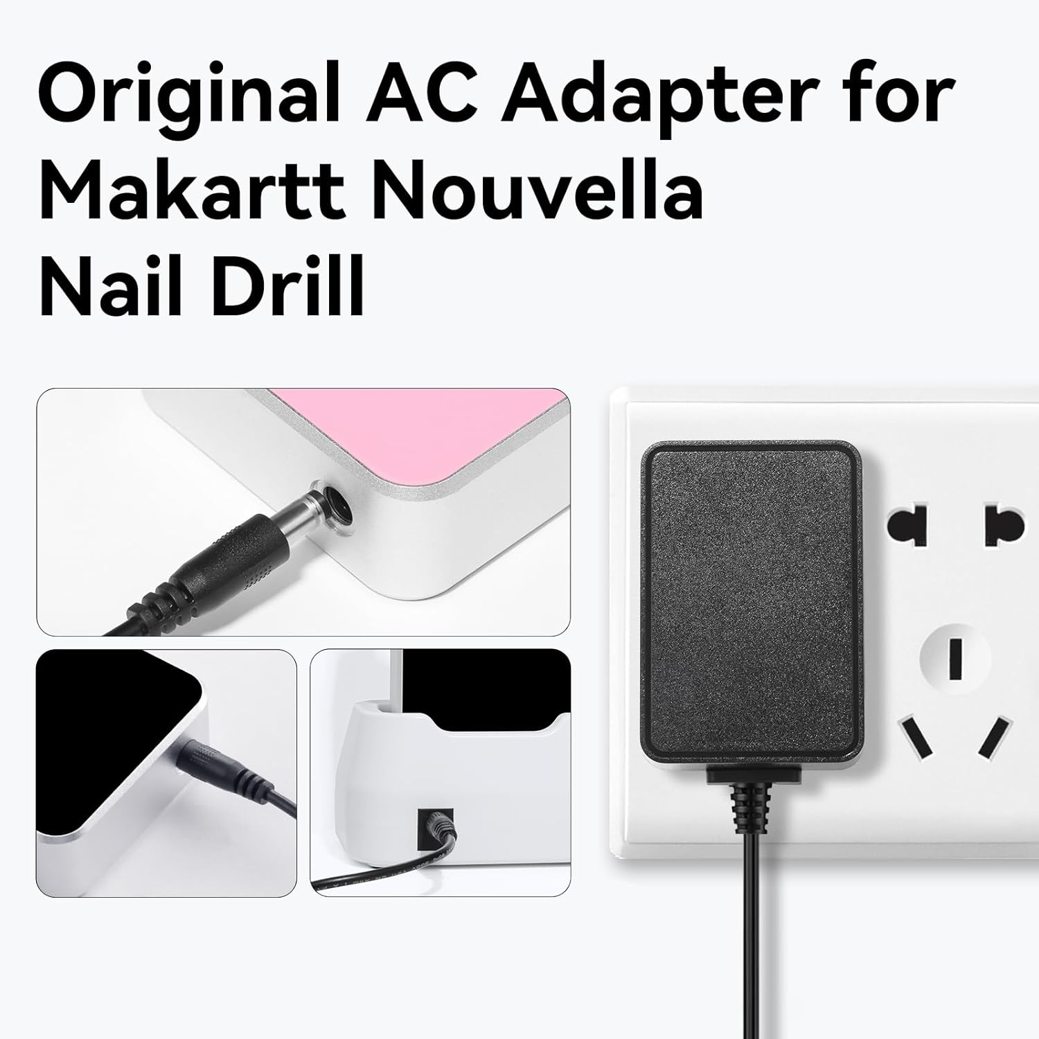 Power Charger Adapter for Nail Drill
