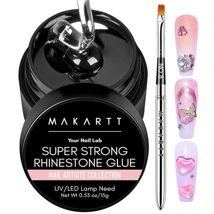 Super Strong Rhinestone Gel with Brush Kit (AM)