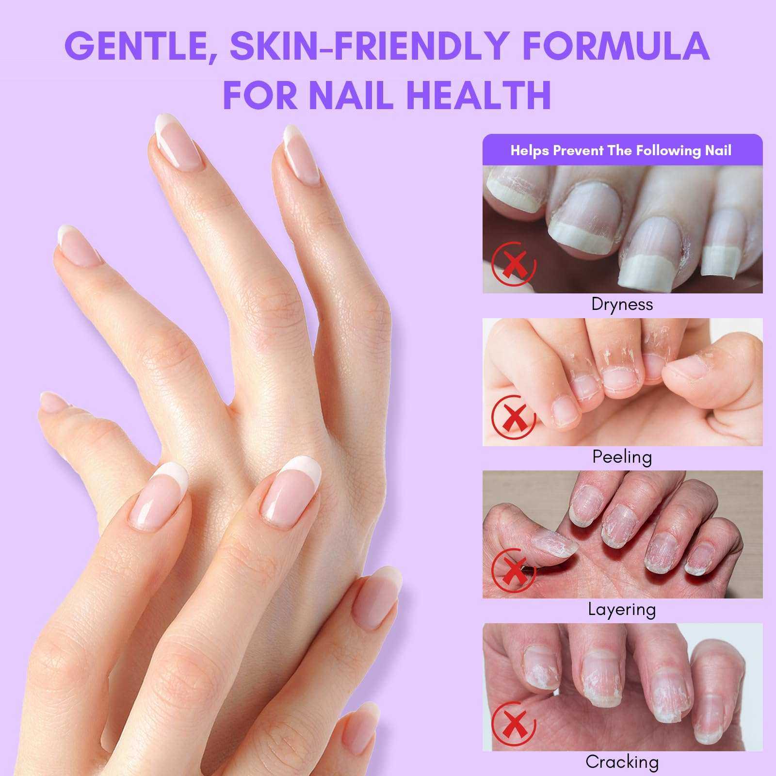 Gentle Non-Acetone Nail Glue Remover for Press on Nails, Nail Tips (60ML)