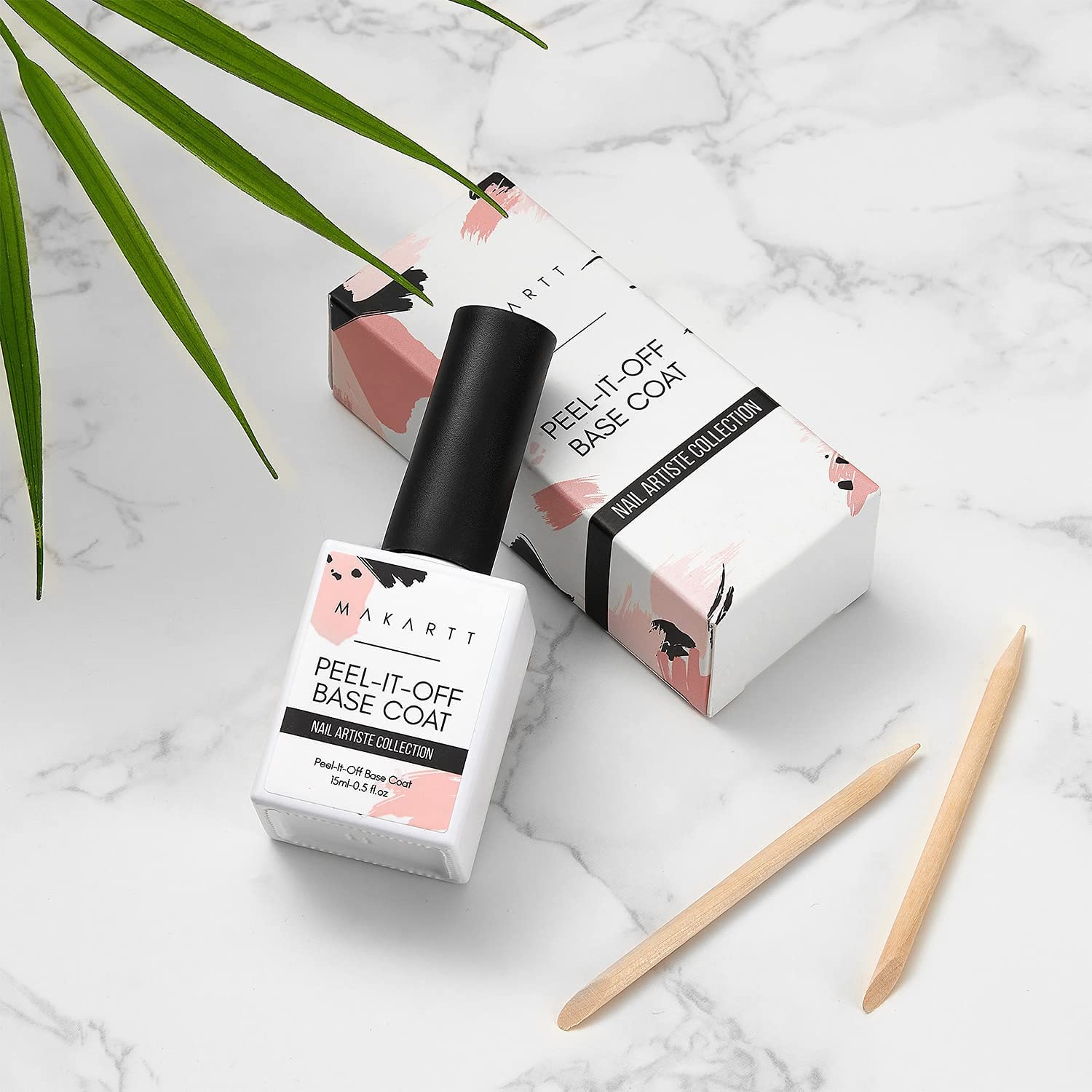 MakarttPeel Off Base Coat 15ML, UV Peelable Base Gel ❤【Make it Peelable Removal】- Makartt new gel base coat allows you to peel off your gel polish manicure without damage to the natural nail. No soaking required. It c