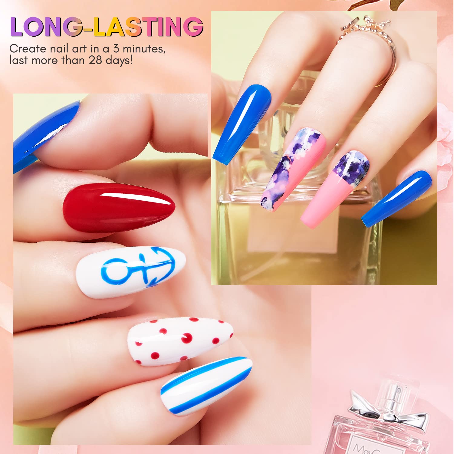 Spring Into Summer Gel Nail Polish with Base and Top Coat, 22 Colors Gel Polish Set (8ml/Each)
