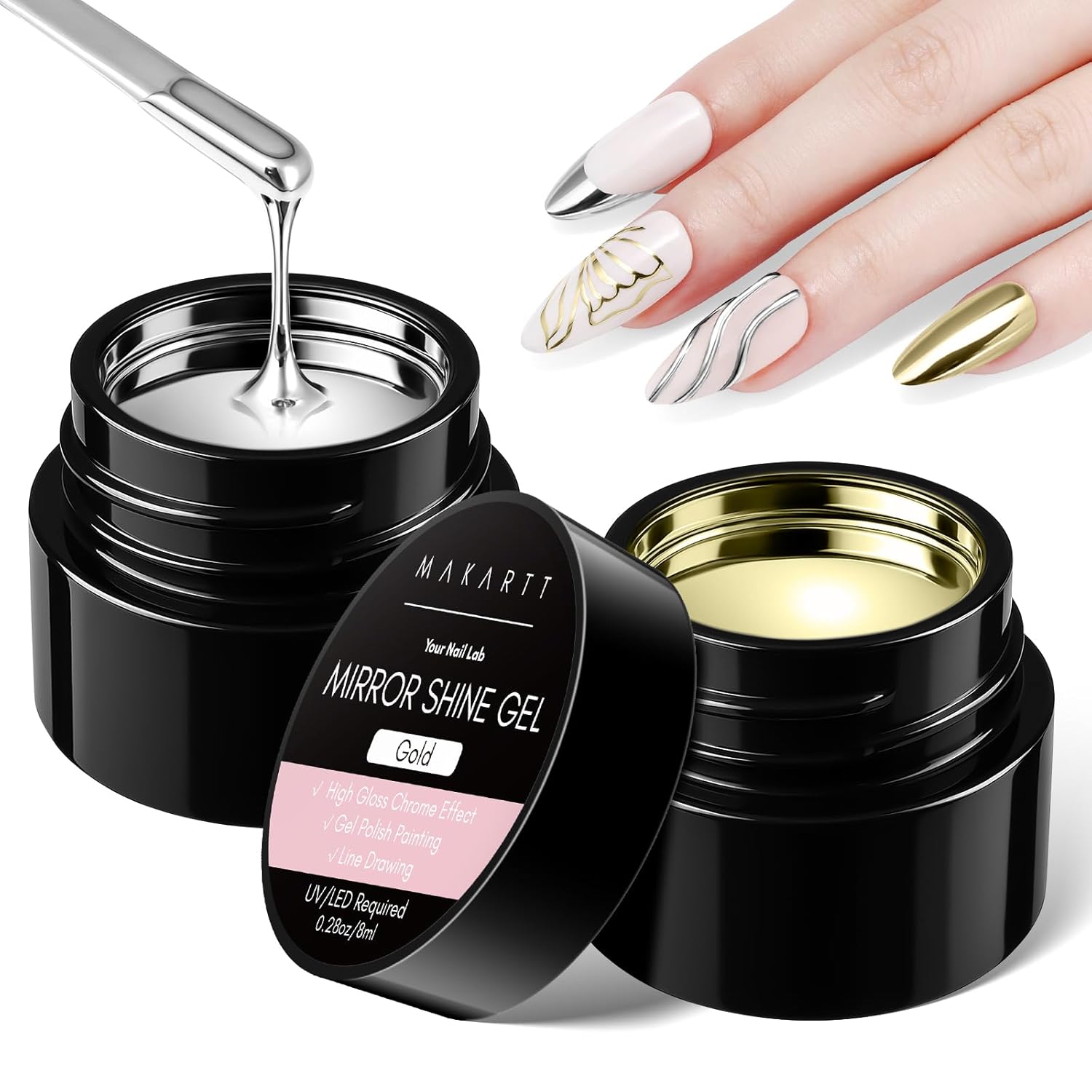 Mirror Metallic Gel Nail Polish