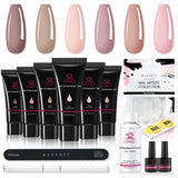 Skin Tone Collection Poly Gel 6 Colors Extension Nail Kit