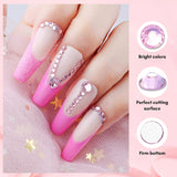 Pink Rhinestones with Gel Nail Glue 15ML