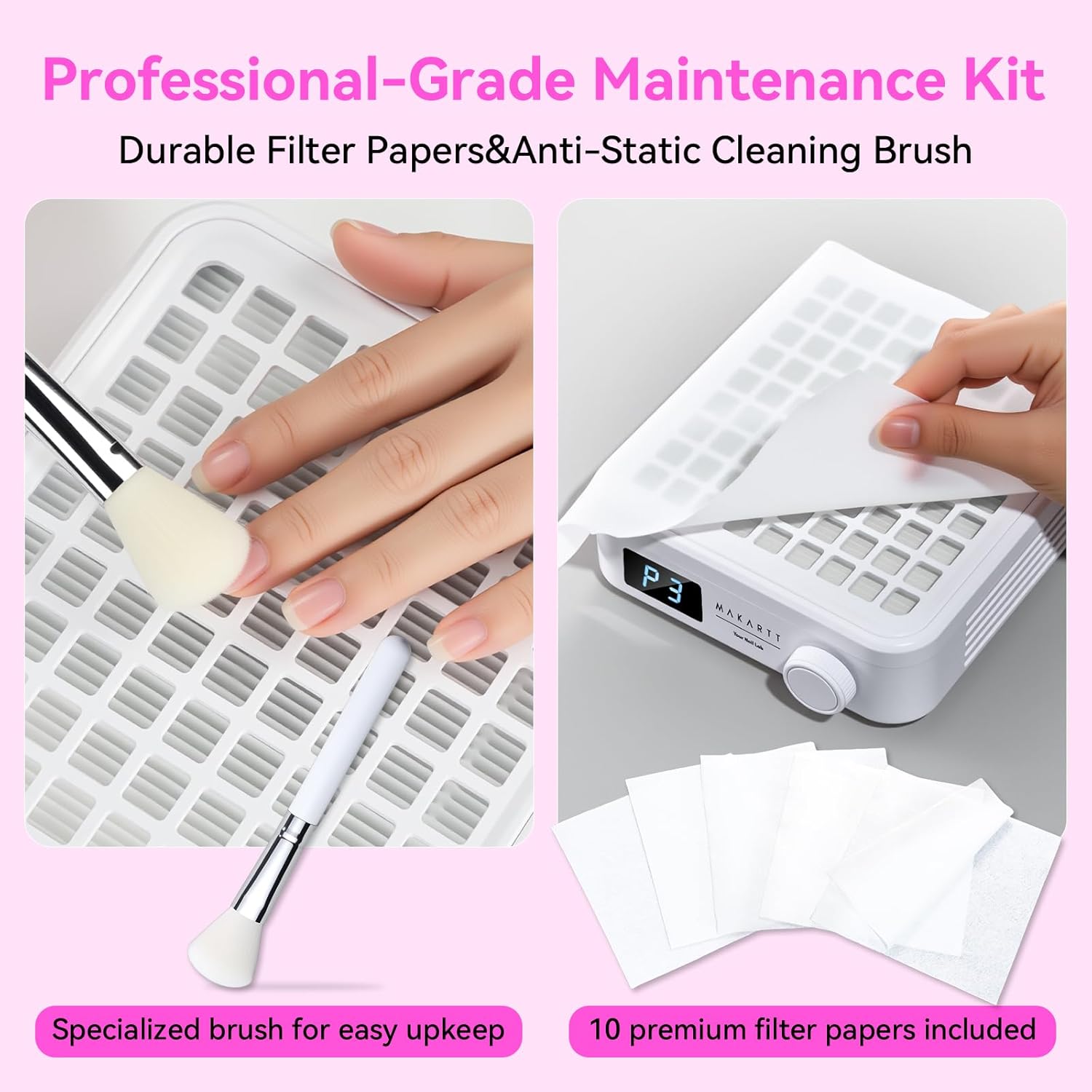 Professional Wireless Nail Dust Collecto