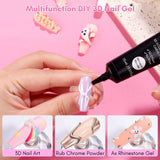 Sculpting 3D Nail Gel No Wipe 3D Molding Craving Solid Builder Glue