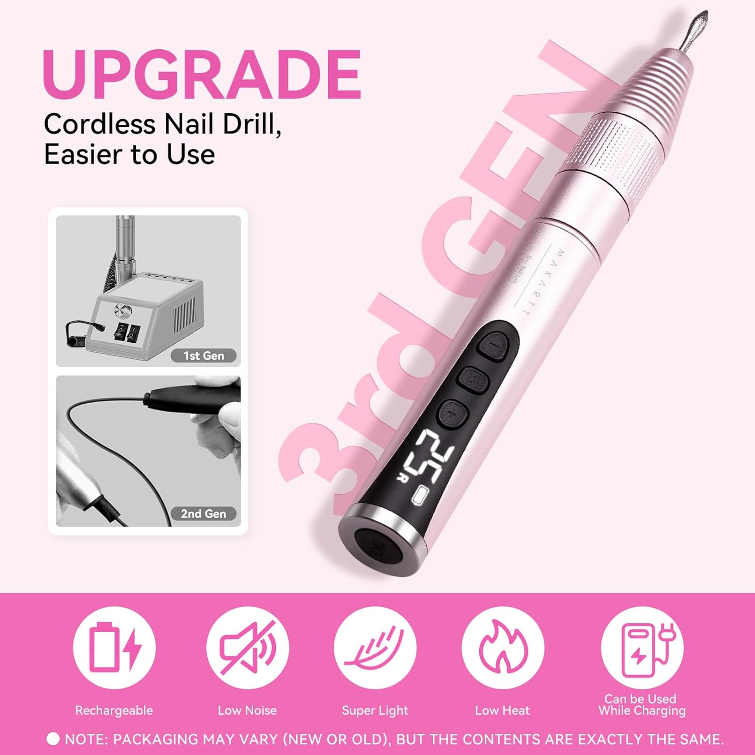 Portable 35000 RPM Electric Nail Drill