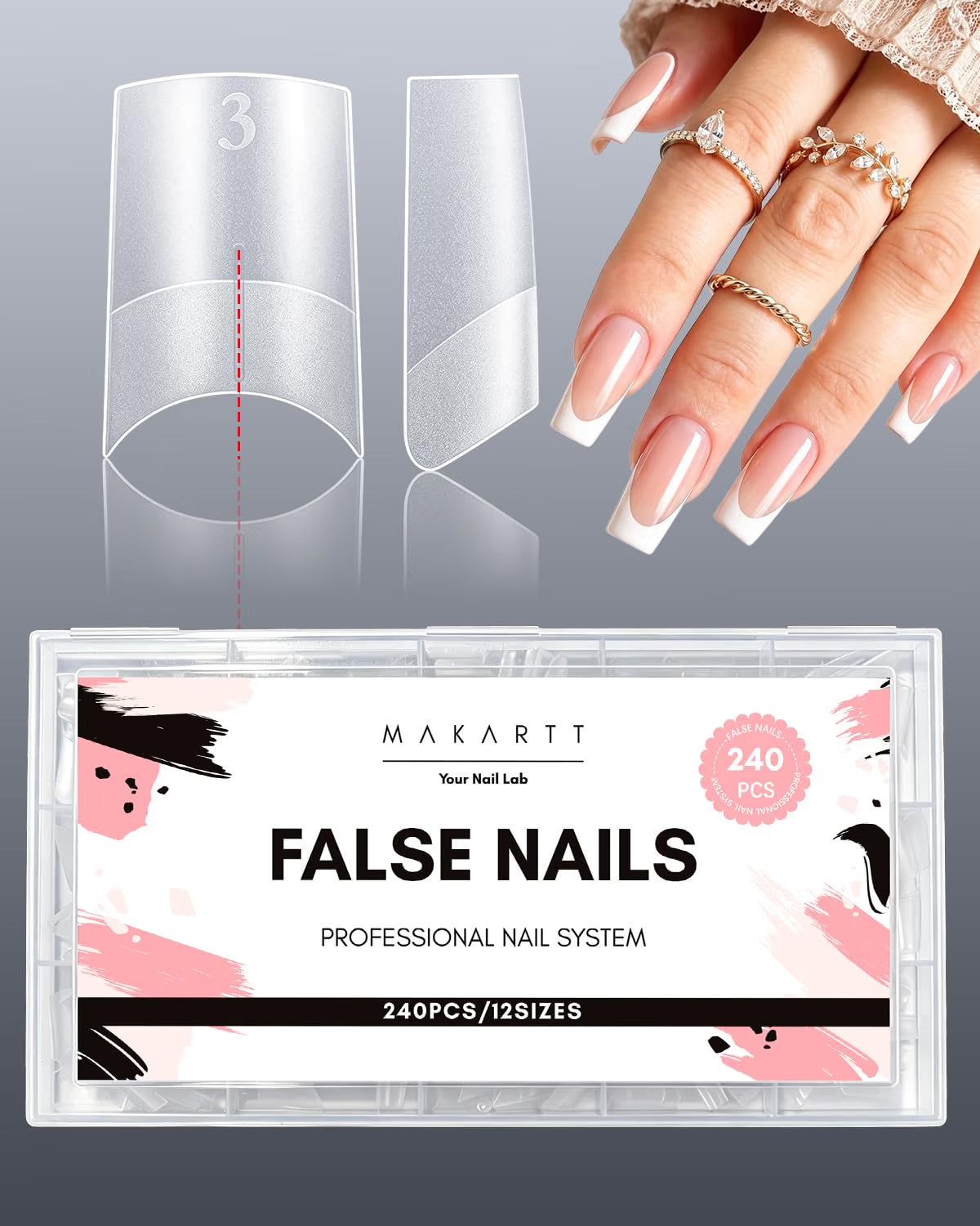 Half Cover Nail Tips