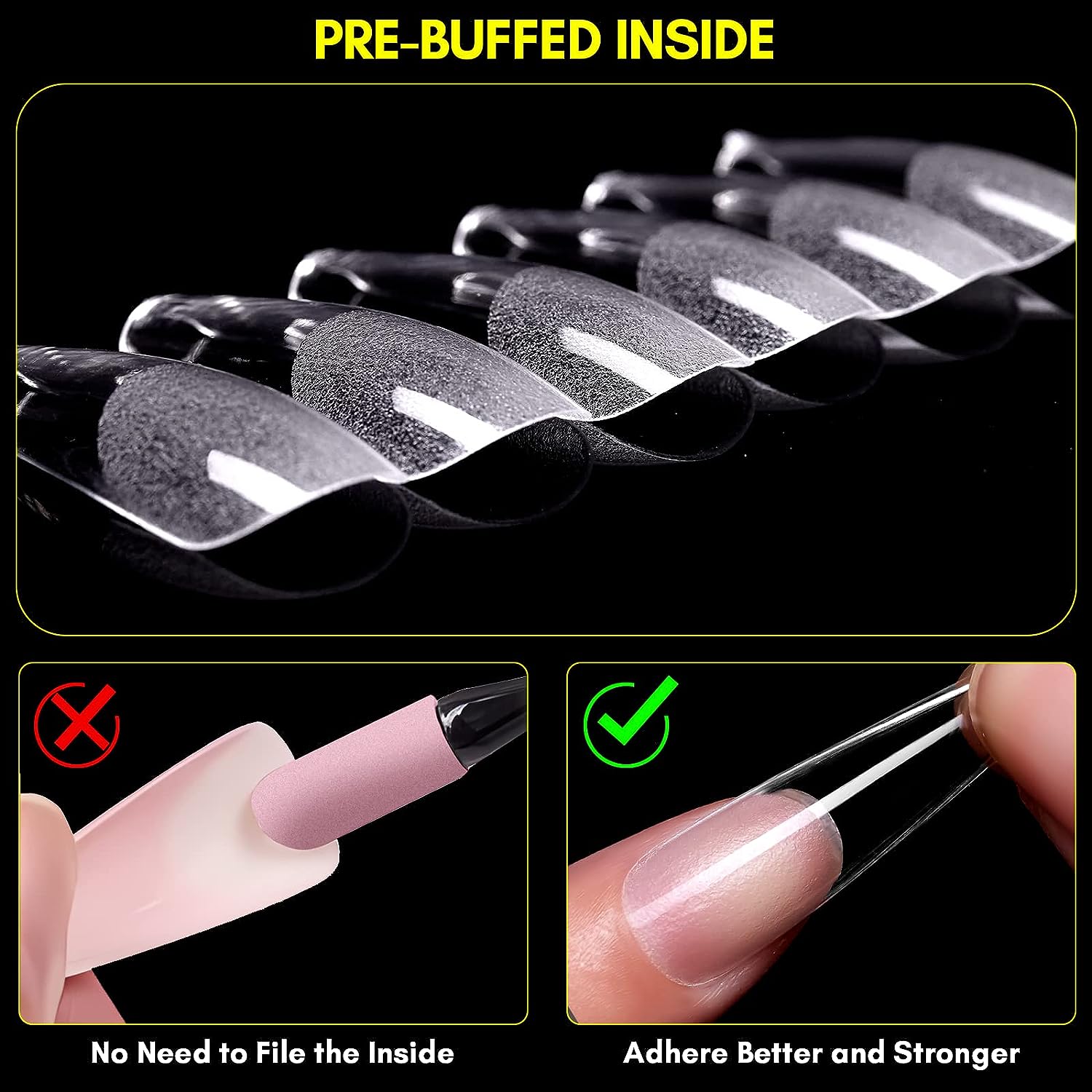 HSMQHJWE Acrylic Nail Tips Clear Coffin Nail Full Tips Europe And America  Full Coverage Nails For Ladies And Girls 24 Pieces Long With Glue Clear  Press on Nail - Walmart.com