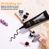 Black Sculpting 3D Nail Gel Nail Art Glue Craving Gel Black Molding