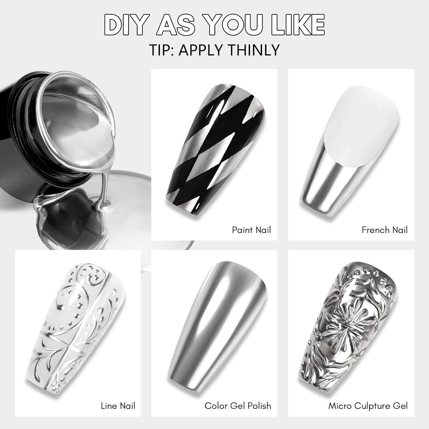 Metallic Painting Gel Set