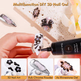 Black Sculpting 3D Nail Gel Nail Art Glue Craving Gel Black Molding