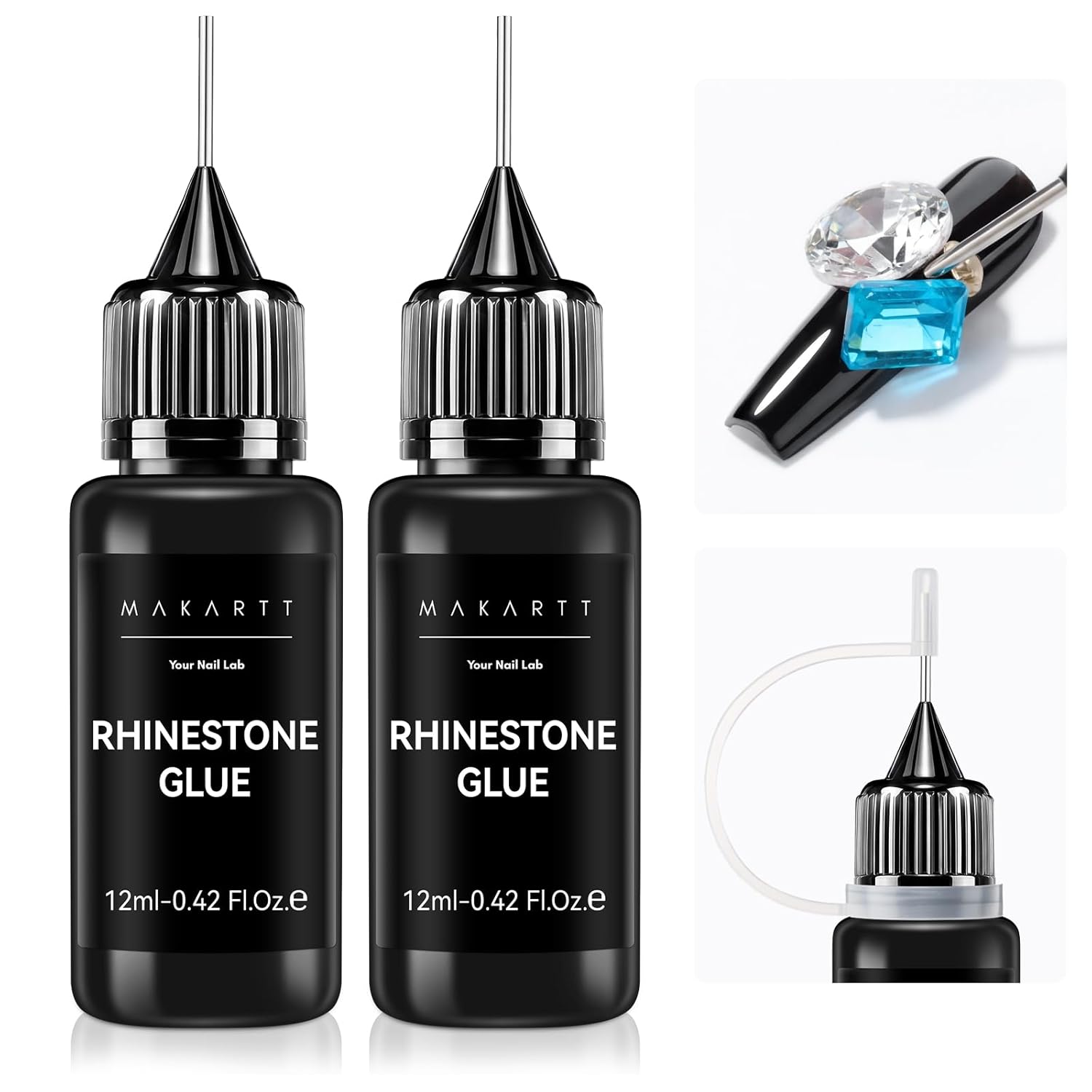 Rhinestone Glue for Nail Gems Set