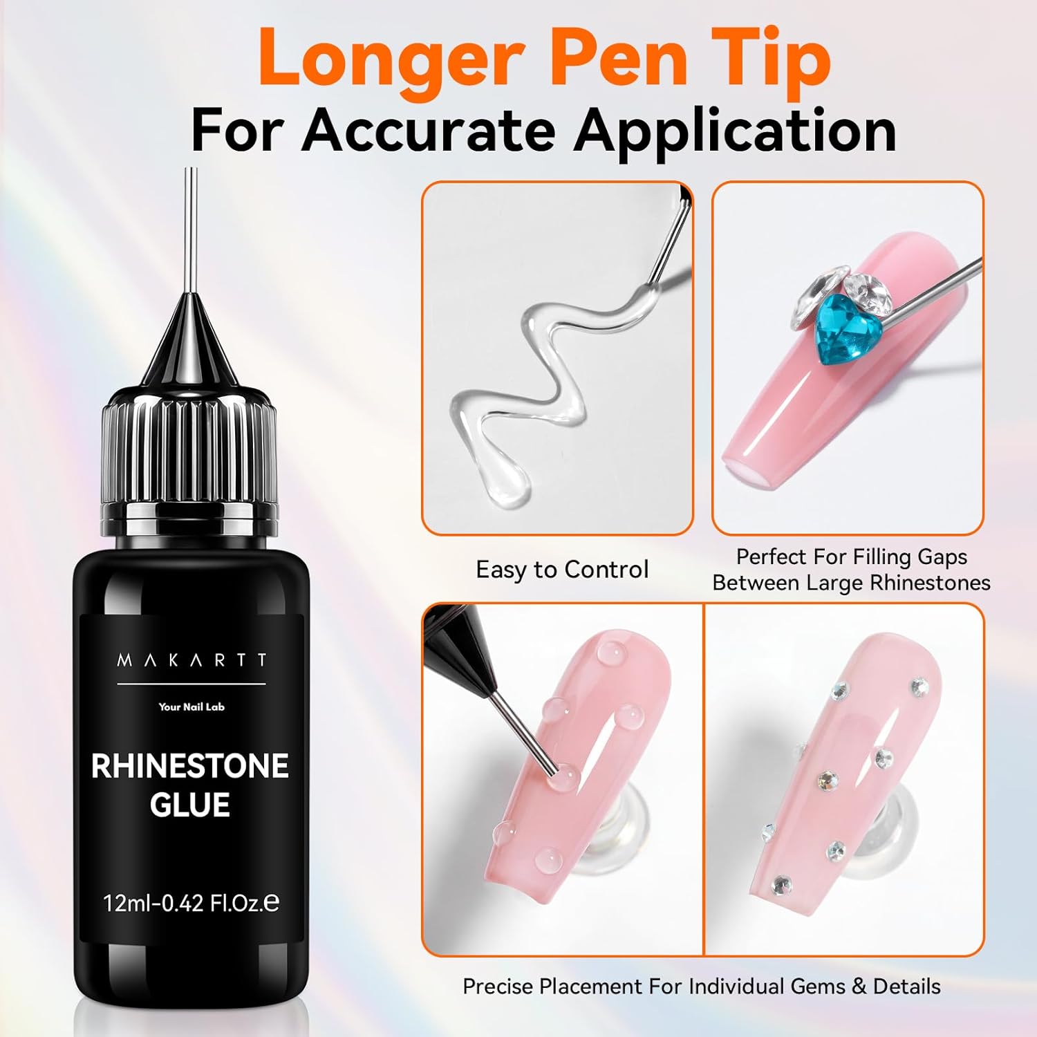 Rhinestone Glue for Nail Gems Set