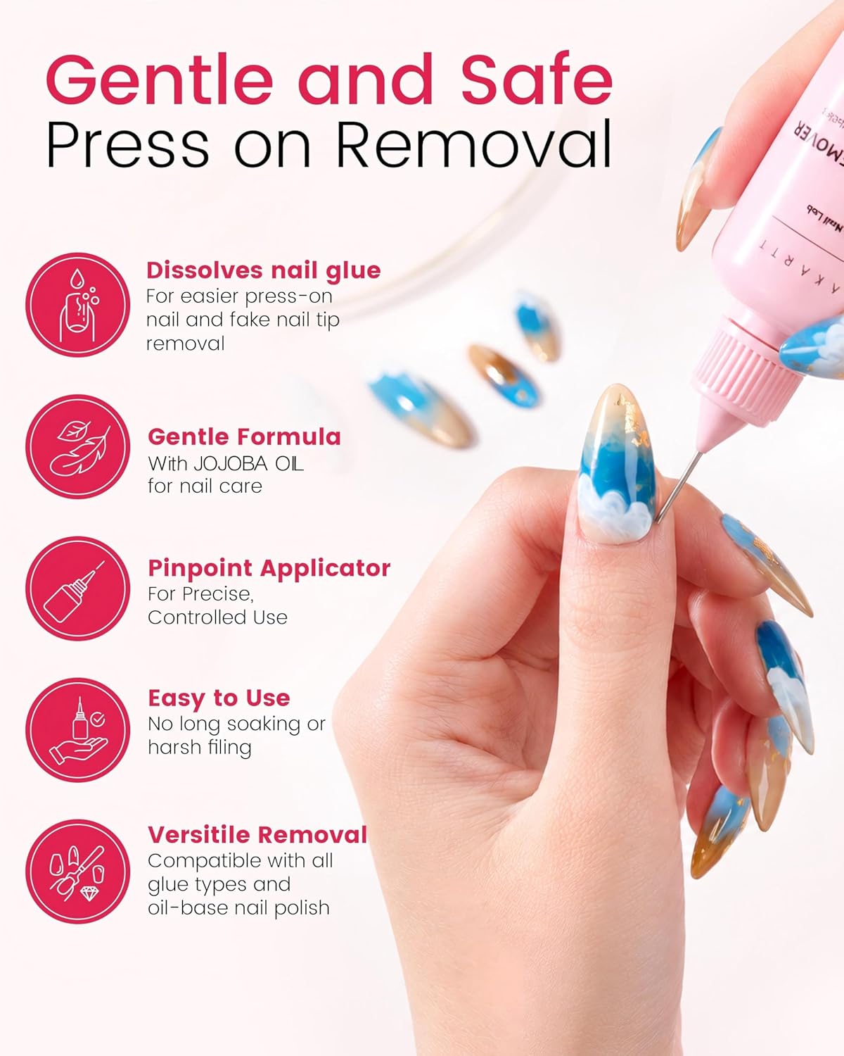 Jojoba Oil Nail Glue Remover for Press On Nails