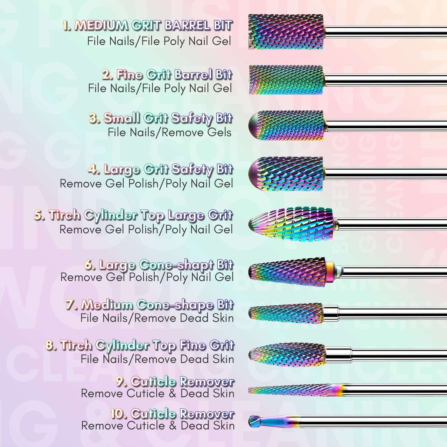 Nail Drill Bits Set