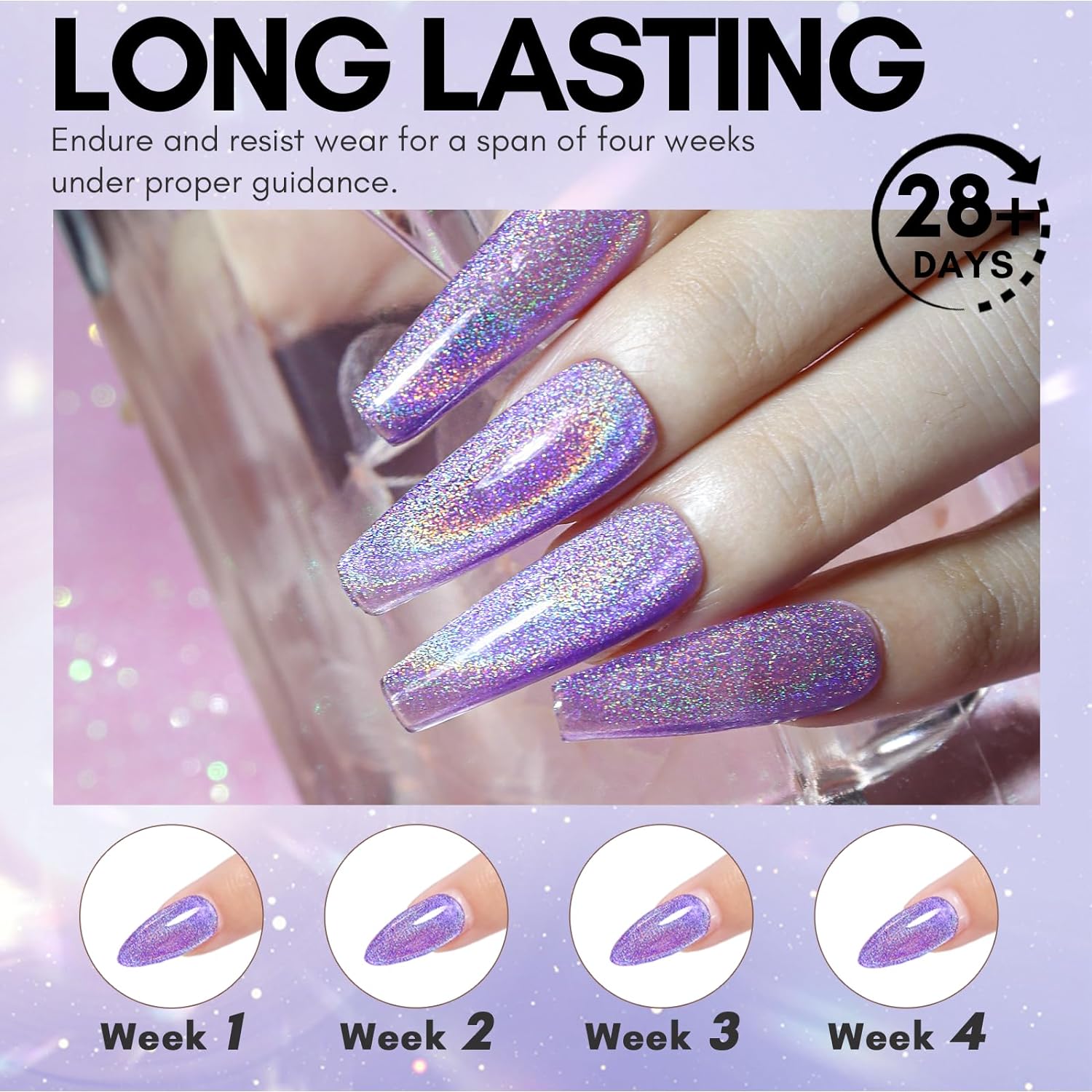 Amazon.com : FZANEST Glitter Gel Nail Polish Led UV Sparkle Nail Gel Polish  Colors Nail Art Manicure(Diamond pink) : Beauty & Personal Care