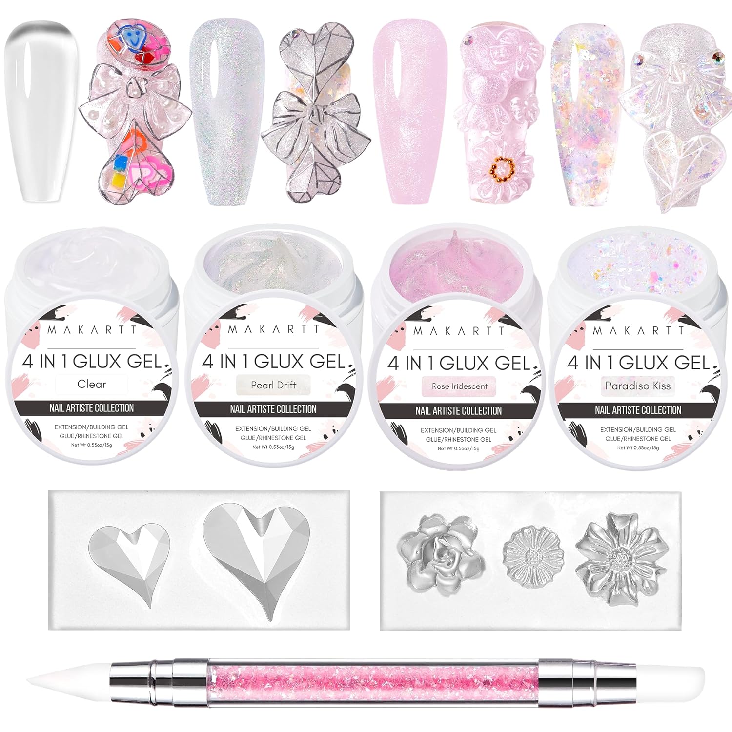 3D Nail Gel Art Kit