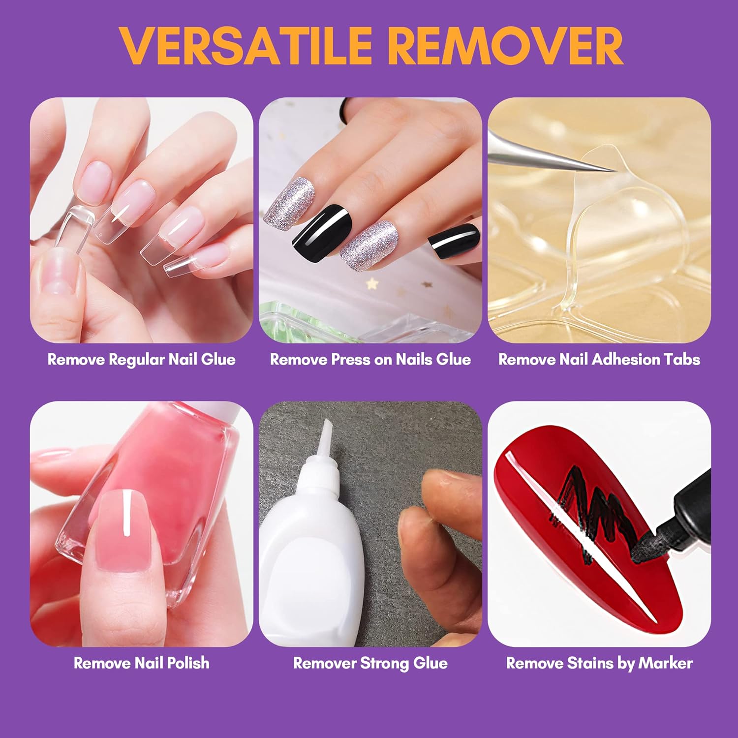 15ml Debonder Nail Glue Remover Glue Off for Press on Nails,Professional  Glue off Nail Glue Remover Fake Nails Adhesives, Can't Remove Gel Nail  Polish