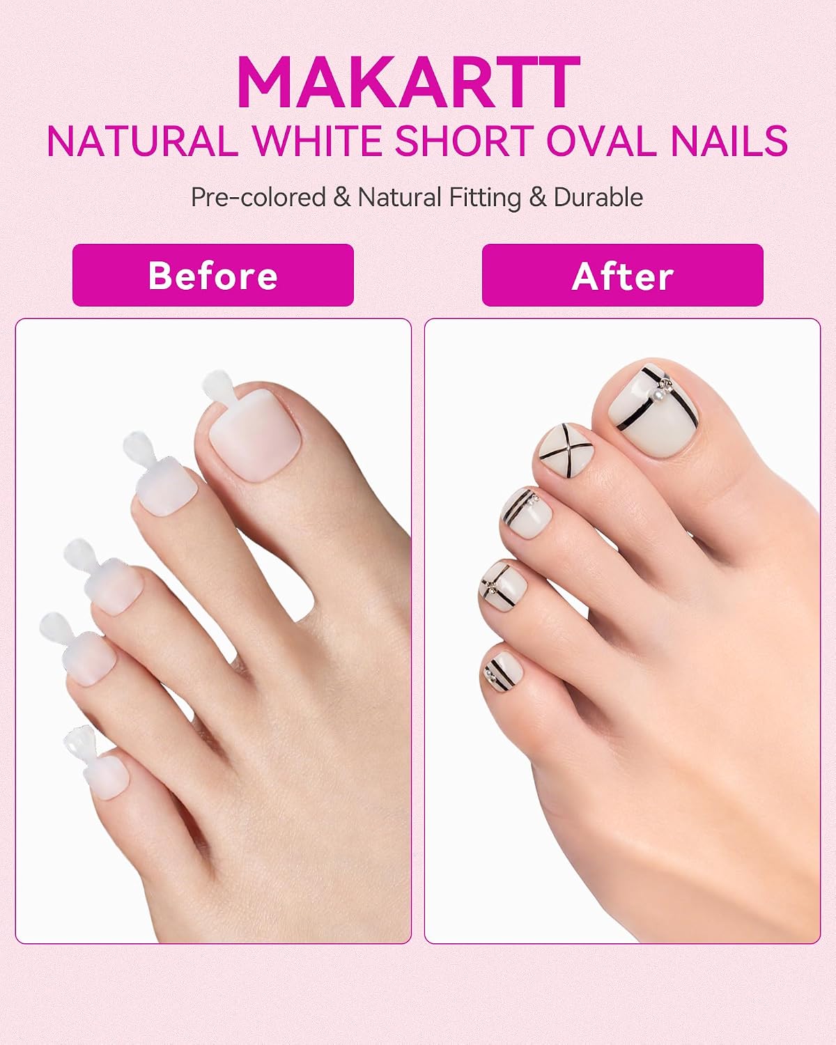 Short Square-Round Toe Nail Tips
